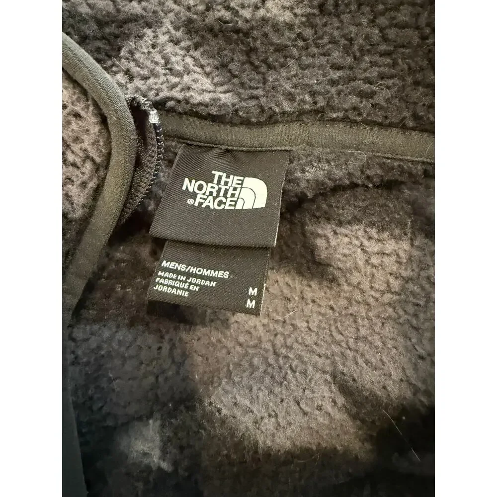 The North Face Campshire Half Zip Sherpa Jacket Gray Aztec Print M